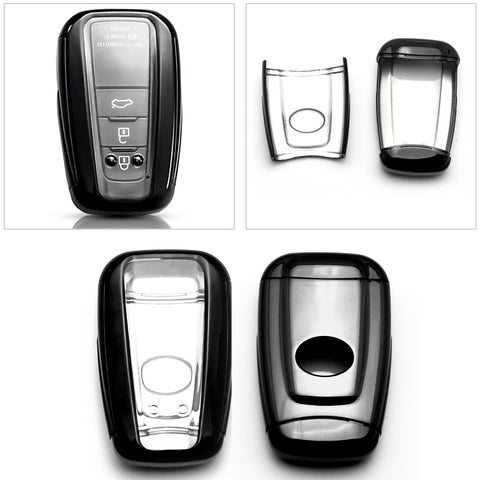 Blue / Black / Red / Rose Gold / Silver Full Protection Soft TPU Smart Key Fob Cover for Toyota Prius Prime GT 86 Camry Hybrid C-HR Corolla Hatchback RAV4 Avalon