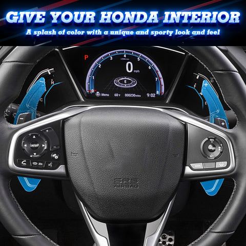 Blue Aluminum Steering Wheel Paddle Shifter Extension For Honda Accord Civic CRV