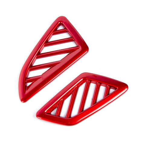 Glossy Red Inner Dashboard AC Vent Outlet Cover Trim For Honda Civic 2016-2021