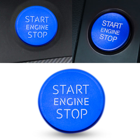 Red/ Blue Start Engine Stop Push Button Cover Sticker Fit Audi A4 A5 Q5 - S Line Style Start Stop Button Decor