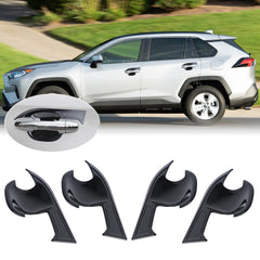 Door Handle Bowl Moulding Cover Trim Compatible with Toyota RAV4 2019-2024, Glossy Black (4pcs)