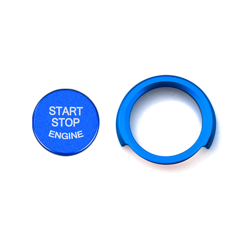 Sporty Blue Engine Start Stop Button Ring Cover for BMW 1 2 series F20 2014-up