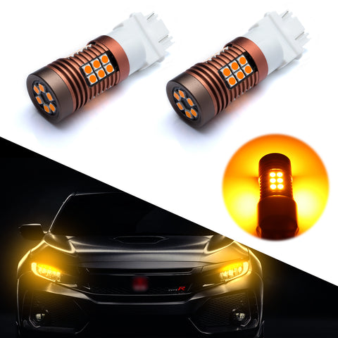 2x 30-SMD LED 3157 4157 3757A S25 Bulb for Brake Tail Stop Light Front Rear Turn Signal Lamp Parking Backup Reverse Light DRL Error Free