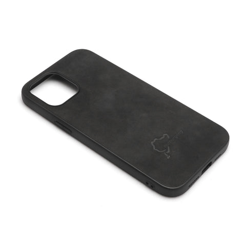 Luxury Black Matte Super Slim Nurburgring Race Track Map Leather Alcantara Suede Durable Protective Cover Case for Apple iPhone 12 Pro Max