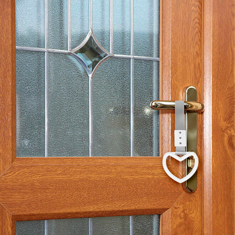 White Tsurikawa Handle Ring Heart Shaped Japanese Car Warning Loop Decoration