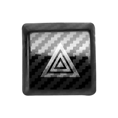 Carbon Fiber Style Stainless Emergency Light Switch Cover Trim For Toyota Camry 2018-2020