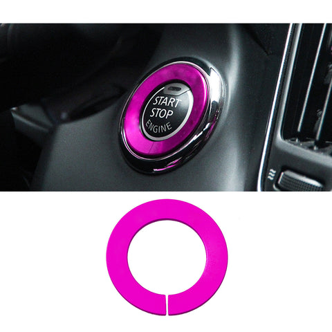 RED / BLUE / Purple engine start stop push button knob key switch decor ring trim for Infiniti