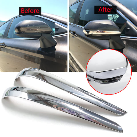 2pcs ABS Chrome Car Side Mirror Trim Rearview Mirror Protective Strip for Toyota Camry 2018-2024