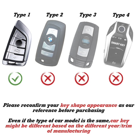 For BMW X1 X3 X5 X6 X7 5 7 Series Red TPU Leather Key Shell Fob Case Cover w/Keychain