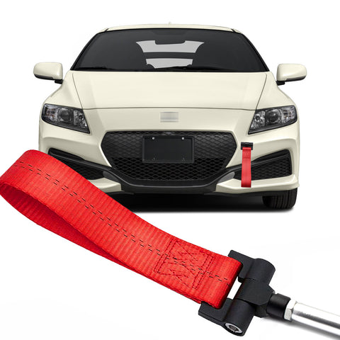 Blue / Black / Red JDM Style Tow Hole Adapter with Towing Strap for Honda Fit Insight CR-Z