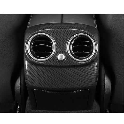Rear AC Air Condition Vent Outlet Cover Trim, Carbon Fiber Pattern, Compatible with Mercedes Benz Mercedes Benz C Class W205 2015-2021, GLC Class W253 2016-2021