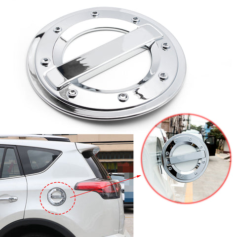 ABS Chrome Gas Tank Cap Cover Protector Oil Fuel Filler Cap Garnish Trim for Toyota RAV4 2013-2018