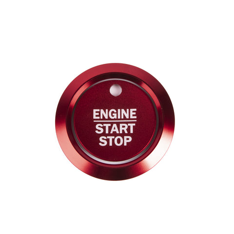 Glossy Red Aluminum Alloy Engine Start Button Cover Trim For Ford F-150 2016-21