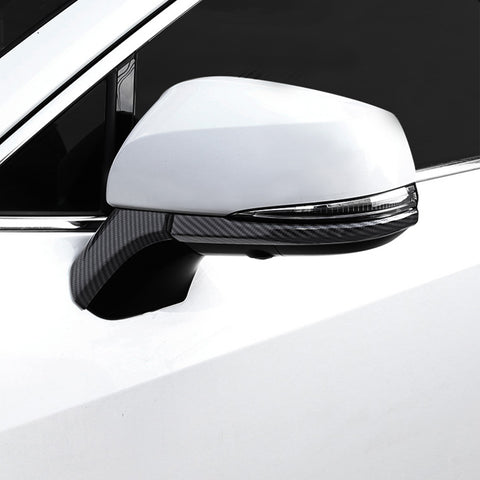 Exterior Rearview Side Mirror Strip Cover Trim Set For Toyota RAV4 2019-2024, Carbon Fiber Pattern