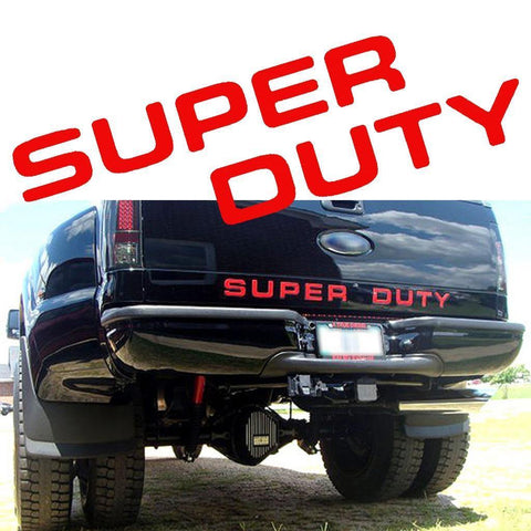 Glossy Red SUPERDUTY Letter Decal Rear Tailgate Vinyl Sticker for Ford Super Duty 2008-2016