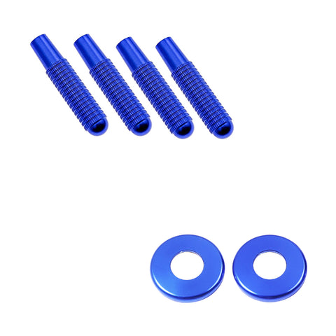 Set of Sporty Blue Alloy Bolt-On Door Lock Knob Pin For Mercedes C E GLC Class