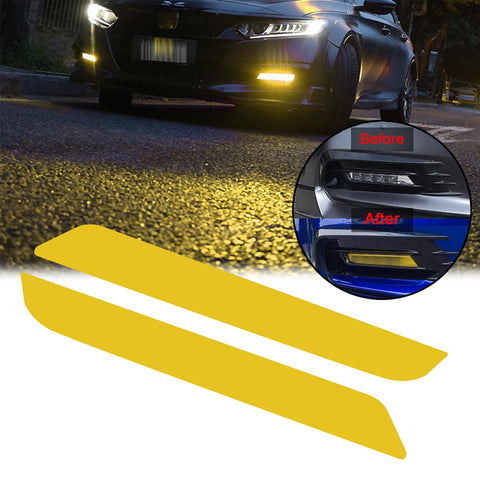 Xotic Tech Self Adhesive Front Fog Light DRL Tint Vinyl Film, Precut Fog Lamp Light Transmission Stickers Overlay Decal Exterior Decoration Compatible with Honda Accord 10th 2018 2019 2020