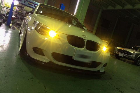 H7 COB Golden Yellow LED Light Bulbs for DRL Fog Lights