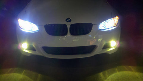 H7 Dual-Color 3000K/6000K HID matching xenon white /yellow LED Headlight High/Low Beam DRL Lamps For Audi Benz BMW VW