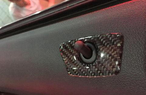 4pcs Carbon Fiber Interior Door Lock Pin Covers Decor Trim For BMW 1 3 5 7 X1