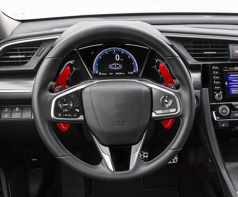 Red Aluminum Steering Wheel Paddle Shifter Extension For Honda Accord Civic 10th CRV