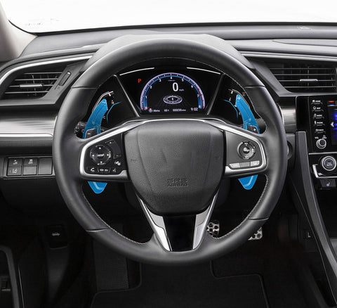 Blue Aluminum Steering Wheel Paddle Shifter Extension For Honda Accord Civic CRV