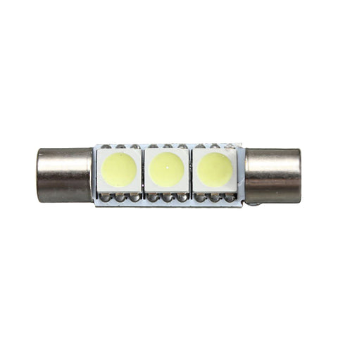 4pcs Xenon White / Ice Blue3-SMD 6641 Fuse LED Replacement Bulbs For Visor Vanity Mirror Lights Package Fit