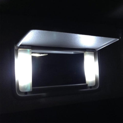 4pcs Xenon White / Ice Blue3-SMD 6641 Fuse LED Replacement Bulbs For Visor Vanity Mirror Lights Package Fit