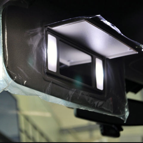 4pcs Xenon White / Ice Blue3-SMD 6641 Fuse LED Replacement Bulbs For Visor Vanity Mirror Lights Package Fit