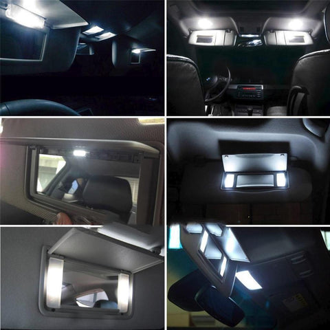 10x 29mm 6641F Super Bright White 1.15" 3-SMD LED Festoon Bulbs For Vanity Mirror Lights