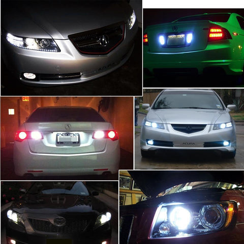 4x 3000K High Power White\ Amber 1156 7506 7507 127-SMD LED Bulbs For Turn Signal Light