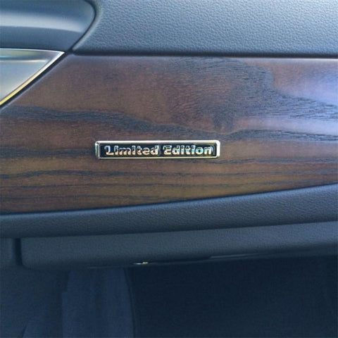 1pc Limited Edition Logo Emblem Metal Badge Sticker Decal for Side Fender Trunk Compatible with Audi A4 A6 Q5 Q7 (9.5cm x 1.5cm Black)