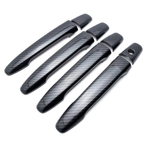 New Carbon Fiber Style Side Door Handle Cover Protector Trim for Mitsubishi Lancer EX Evolution X EVO 2008-2017