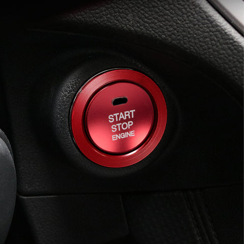 Glossy Red Aluminum Metal Engine Start Button Trim For Subaru Forester Outback