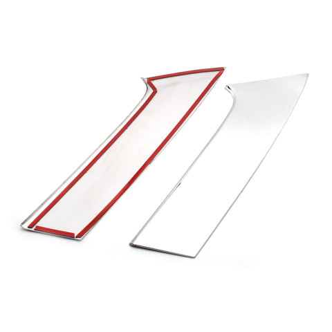 2pcs Stainless Steel Car Rear Window Spoiler Pillar Cover Trunk Wing Side Trim for Nissan Rogue T32 X-Trail 2014-2019