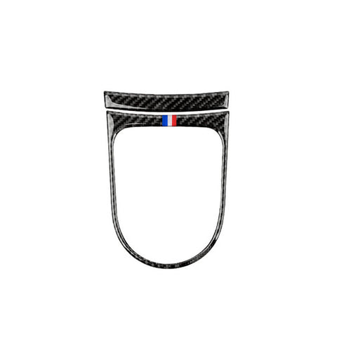 Real Carbon Fiber 3-Color Bar Gear Shift Panel Decals For Ford Mustang 2015-up