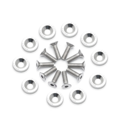 Blue / Black / Red / Gold / Purple / Silver Fender Bumper Washer Bolt, CNC Finishing Washer Engine Bay Screw Dress Up Fastener Kit