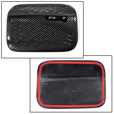 Carbon Fiber Style Sport Gas Tank Cap Cover Fuel Filler Cap Trim for Toyota Camry 2018 2019 2020