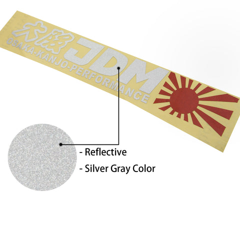 OSAKA-KANJO-PERFORMANCE Letter Decal Rising Sun JDM Japanese Performance Vinyl Sticker