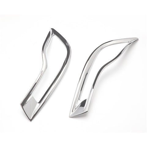 2pcs ABS Chrome Rear Bumper Fog Light Frame Panel Cover Moulding Trim for Honda CRV CR-V 2017-2019
