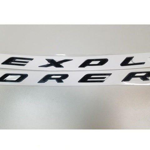 Xotic Tech EXPLORER Letter Emblem Badge 3D Plated Decorative Sticker for Ford Explorer SUV 2011-2017 Glossy Black