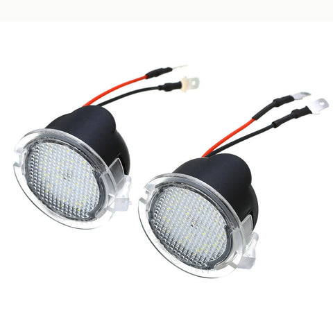 2pcs Xenon White / Ice Blue Error Free High Power LED Side Mirror Puddle Lights for Ford F-150 Raptor Explorer Expedition