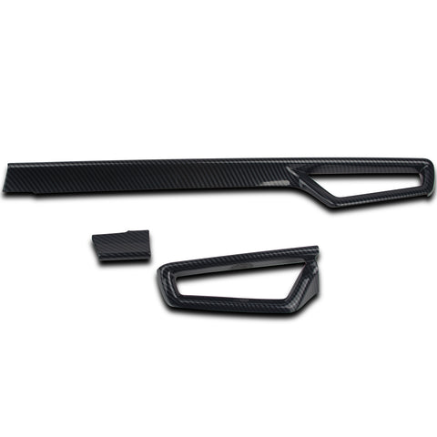 Carbon Fiber Texture Side Dashboard AC Air Outlet Cover For Toyota Corolla Cross