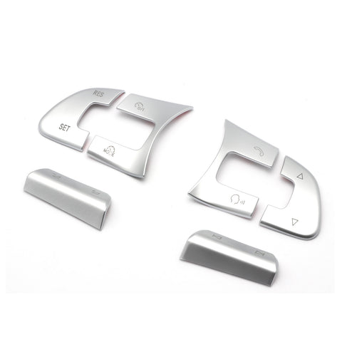 6pcs Silver Steering Wheel Control Button Cover Trim Decoration for Volkswagen Passat Golf SportWagen Alltrack Tiguan Altas Arteon 2016-up