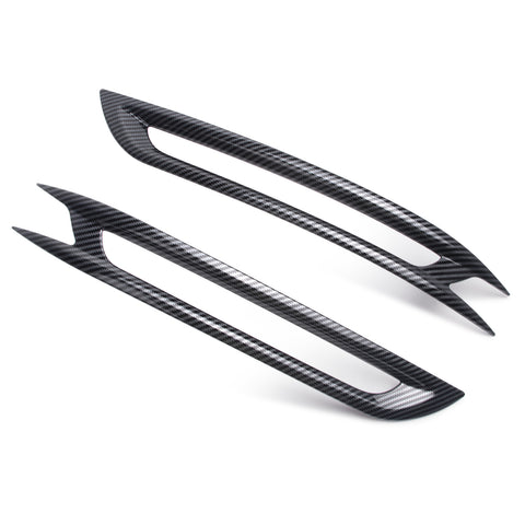 2pcs Carbon Fiber Style Rear Reflector Fog Light Surround For Honda Civic 11th