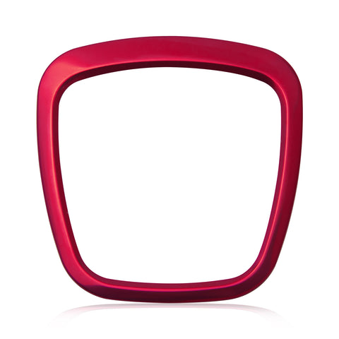 Car Steering Wheel Aluminum Alloy Frame Emblem Decoration Cover Trim Compatible with Audi A3 A4 A5 A6 A8 Q5 Q7(Red)