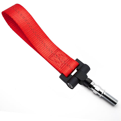 Blue / Black / Red JDM Style Tow Hole Adapter with Towing Strap for Honda Fit Acura TL S2000 AP1 AP2