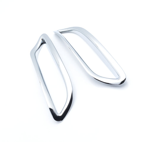 2x ABS Chrome Rear Fog Light Frame Cover Moulding Trim for Toyota Camry SE XSE 2018-2024