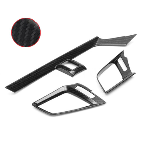 Carbon Fiber Pattern Dashboard Air Vent Decor Cover Trim Decal Sticker for Honda Civic 10th 2016-2020