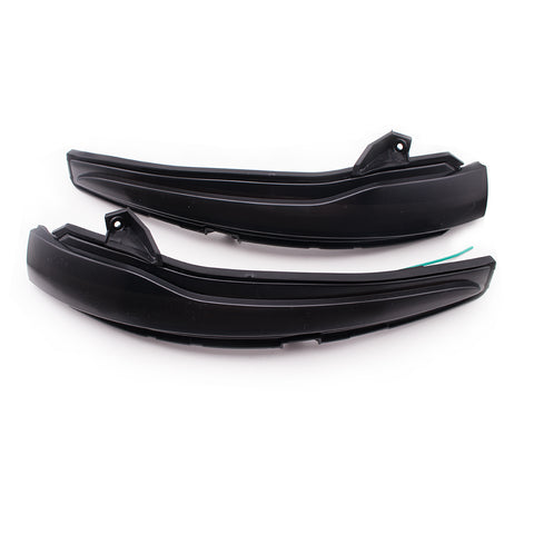 Amber LED Side Mirror Turn Signal Light for Mercedes Benz C E S GLC Class 2014-up, Smoked Black Dynamic Sequential Blink Side Mirror Marker Lens